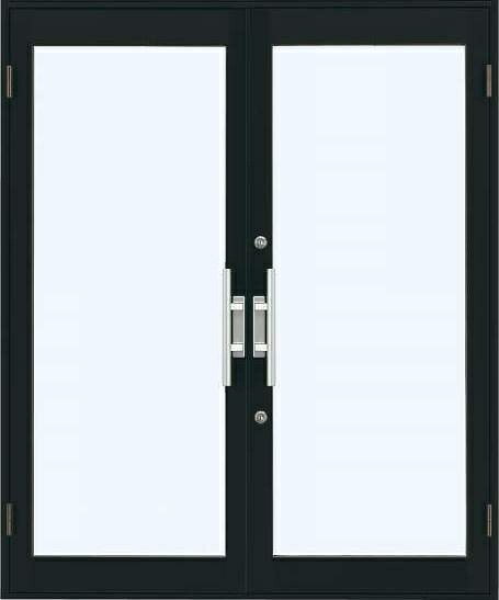 Rakuten - YKKAP店舗 店舗ドア7TD 両開き[単板ガラス] 2ロック仕様：中桟無し[幅1690mm×高2018mm]
