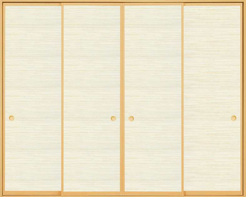 ラフォレスタ[新和風] 押入襖 引違い戸[4枚建] 細縁[天袋無]：[幅2553mm×高1846mm]YKK室内引戸　室内引き戸具　雪見障子