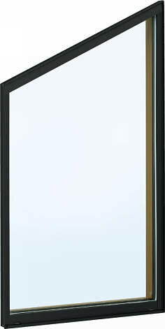 YKKAP窓サッシ 装飾窓 フレミングJ[複層防音ガラス] 台形FIX窓 6寸勾配[透明5mm+透明4mm]：[幅780mm×高770mm]