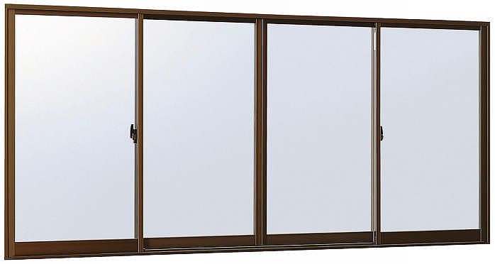 YKKAP窓サッシ 引き違い窓 フレミングJ[Low-E複層防犯ガラス] 4枚建 内付型[Low-E透明5mm+合わせ型7mm]：[幅2740mm×高1370mm]【アルミサッシ】【サッシ】【遮熱ガラス】【断熱ガラス】【合わせガラス】