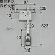 LIXIL補修用部品 窓 サッシ用部品 錠 雨戸：雨戸錠上用 GAAZ24 【リクシル】【TOSTEM】【トステム】【サル】【鍵】
