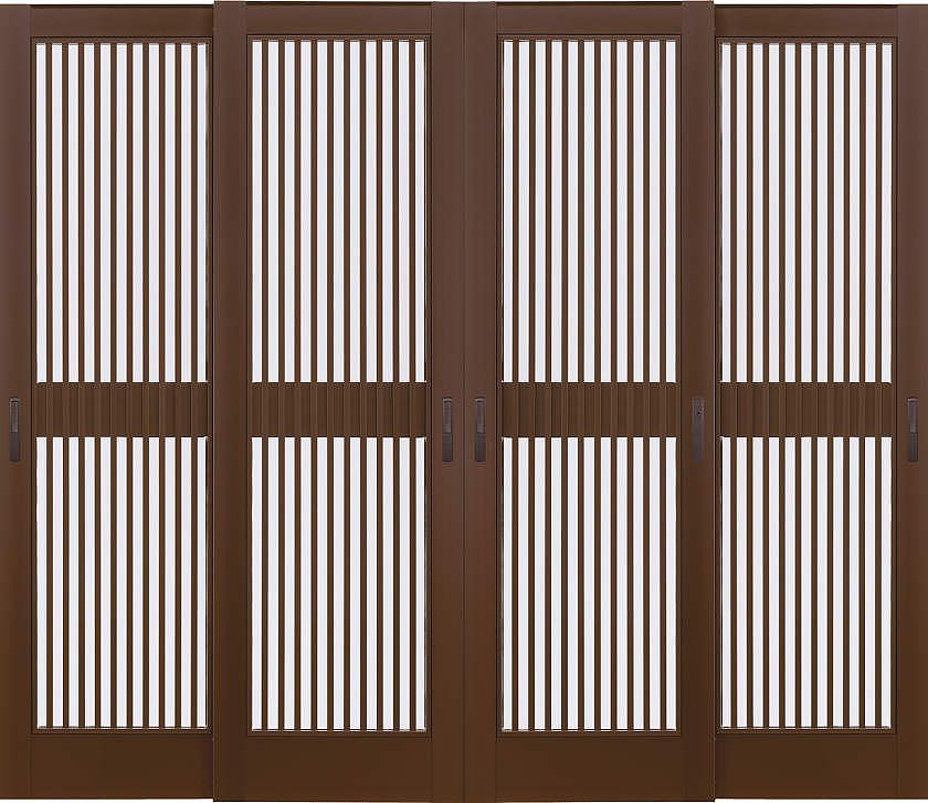 YKKAP玄関 リフォーム玄関引戸 取替玄関引戸 H=2000用[4枚建] DHS-2912：[枠内法幅2558mm×枠内法高1958mm]障子1枚寸法[幅688mm×高1972mm]【ykk】【玄関引き戸】【取り替え引戸】【取替扉】【扉交換】【DIY】【ひのき引戸】【れん】【新槇】【既製品】【玄関の戸】