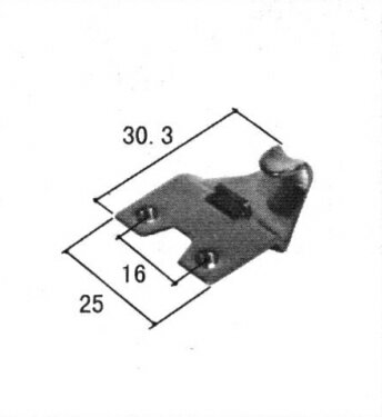 三協アルミ補修用部品 引違い窓 クレセント クレセントストッパー：クレセント(たてかまち) WB2521 【三協】【引き違い窓】【サッシ】【クレセント受け】【戸当り】【ストッパー】