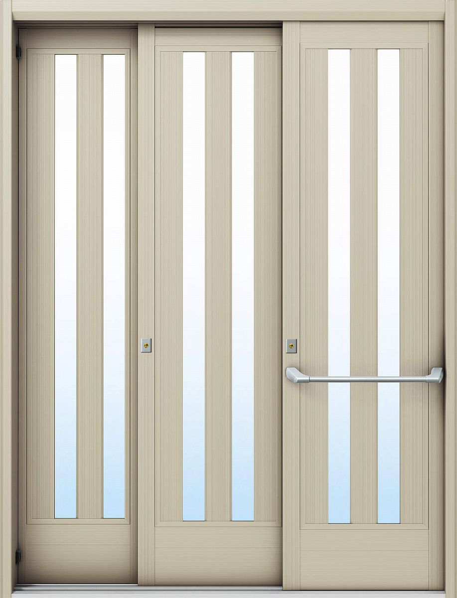 YKKAP玄関 玄関引戸 れん樹[大開口引戸] 6尺袖付2枚建[ランマ通し][車いす配慮仕様] Y01[アルミ色]：単板ガラス[幅1640mm×高2230mm]　ykk　YKK玄関引き戸