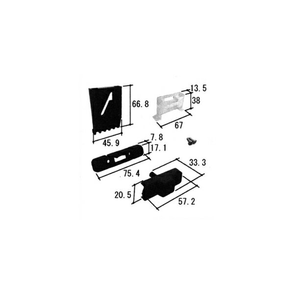 三協アルミ補修用部品 装飾窓 グレモン締り・サブロック・サムターン：サブロック[W-C1-0529]