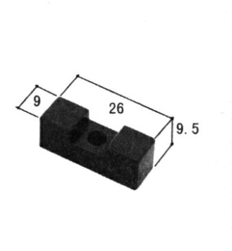 三協アルミ補修用部品 装飾窓 ステイダンパー・ストッパー：ストッパー(たて枠)[WB1674]【三協】【外倒し窓】【上げ下げ窓】【たてすべり出し窓】【両袖片引き窓】【すべりだし窓】
