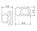 三協アルミ補修用部品 勝手口 気密材：気密材 10m 7L0005 【三協】【勝手口ドア】【勝手口引き戸】【勝手口片引戸】【AT材】【戸当り材】【ゴム材】