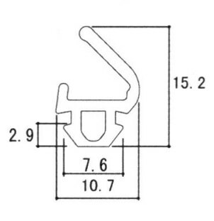 乐天商城 - 三協アルミ補修用部品 勝手口 気密材：気密材(枠)10m[WD2558]【三協】【勝手口ドア】【勝手口引き戸】【勝手口片引戸】【AT材】【戸当り材】【ゴム材】