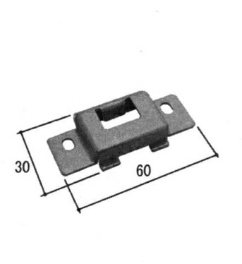 Rakuten - 三協アルミ補修用部品 装飾窓 羽根・ハンドル受け：ハンドル受け(下枠)[WB3129]【三協】【開き窓】【すべり出し窓】【辷り出し窓】【滑りだし窓】【たてすべり出し窓】