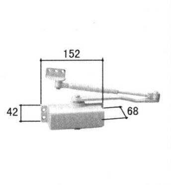 三協アルミ補修用部品 玄関ドア ドアクローザー：ドアクローザー(上かまち)[WD0468]【三協】【玄関扉】..
