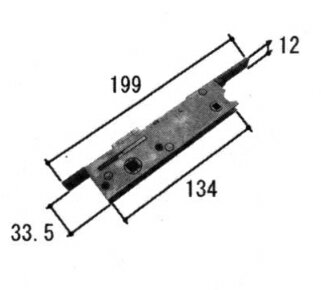 三協アルミ補修用部品 勝手口 連動締り・連動棒：連動締り(かまち)[TS-231031]【三協ドア】【フロント】【ノルディN】【アルペンPL】【サンシャダン】