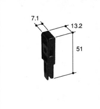 旧立山アルミ補修用部品 網戸 振れ止め：振れ止め(上下かまち)[PKE3304] 【立山】【アミド】【はずれどめ】