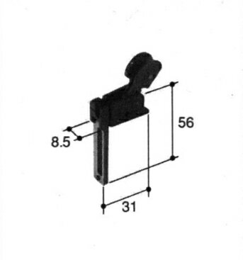 旧立山アルミ補修用部品 網戸 振れ止め：振れ止め(上かまち)[PKS1119] 【立山】【アミド】【はずれどめ】