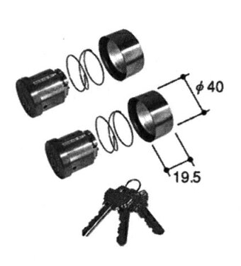 旧立山アルミ補修用部品 玄関引戸 シリンダー：シリンダー[PKH9058-S]【立山】【対応商品名を上部画像..