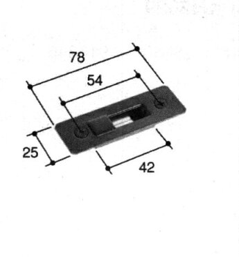 旧立山アルミ補修用部品 玄関引戸 ストライク PKH5012 たて枠用 戸が閉まらない 施錠しにくい 受け金具 位置ずれ 摩耗 補修 交換部品 玄関引戸のかかりが悪い症状に対応するたて枠用ストライク