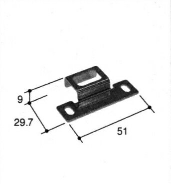 旧立山アルミ補修用部品 装飾窓 サブロック：サブロック(たて枠)[PKT2342] 【立山】【セカンドロック】【2重ロック】【ロック受け】【縦すべり出し窓】【片引窓】