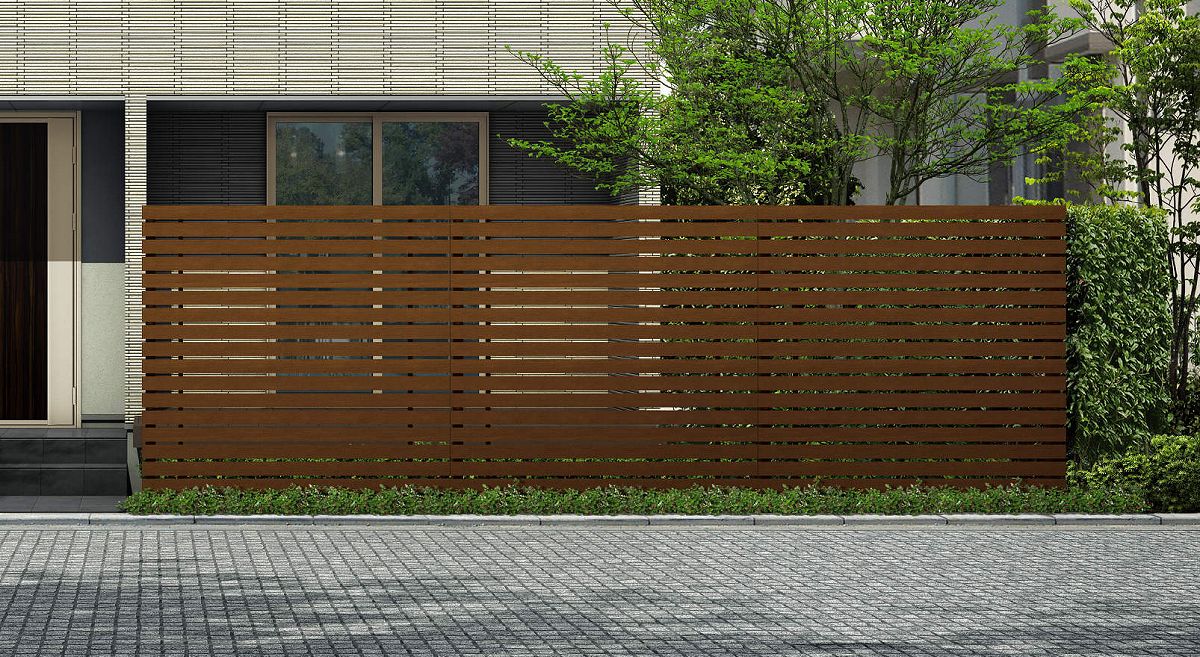 Fences - YKKAPガーデンエクステリア フェンス ルシアススクリーンフェンス セット品 S03型[連結用セット]：T160[幅2000mm×高1600mm]【YKK】【YKKフェンス】【アルミフェンス】【境界フェンス】【仕切り】【柵】【防犯】【目隠し】【庭廻り】