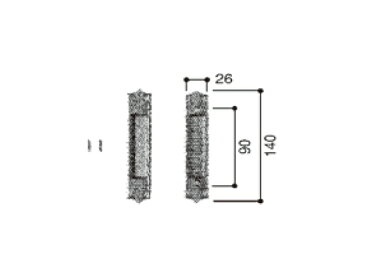 LIXIL補修用部品 新日軽ブランド部品 ドア・引戸・内装材 引手 引手：引手[A8NKH17]【引き手】【把手】【取手】【新日軽玄関引戸】【店舗引戸】【浴室折戸】【網戸】