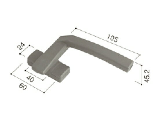 LIXIL補修用部品 新日軽ブランド部品 装飾窓 すべり出し窓：カムラッチハンドルセットR