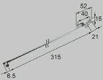 LIXIL補修用部品 新日軽ブランド部品 装飾窓 片上下げ窓：内倒しアーム　L=315mm[A8AR1068C]【新日軽】【アルミサッシ】【窓サッシ】【片上げ下げ窓】【アルプラクラス】【アリッツ】