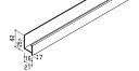 YKK ap アルミ 外壁 アルカベール ラインバークスパン 開口部・見切部:ヨコ廻り縁2型 4000ミリ 1本入り