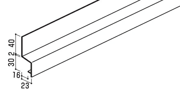 YKK ap アルミ 外壁 アルカベール ロカストーン[ツートーン塗装] タテ張り施工用：連結水切 4000ミリ 1本