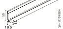 YKK ap アルミ 外壁 アルカベール 汎用部材 軒下・タテ張り用横連結部:下部カバー5型 4000ミリ 8本入り 【地震 耐震 サビない雨 風 】