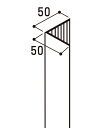 YKK ap アルミ 外壁 アルカベール 汎用部材 リフォーム用:アングル50×50 4000ミリ 8本入り 【地震 耐震 サビない雨 風 】