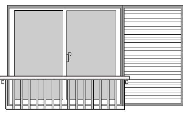 Rakuten - YKKAP窓まわり 窓手すり 手すりI型 セット品 鏡板付戸袋用2枚建〜4枚建用：Tタイプ(雨戸付引違い窓用 雨戸3枚用)[幅2916mm×高750mm]