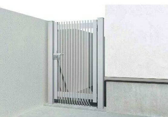 YKKAPガーデンエクステリア 門扉 シンプレオ T1型 片開き[門柱内開きセット]：[幅700mm×高1000mm]