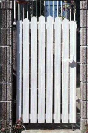 YKKAPガーデンエクステリア 門扉 シンプレオ AB1型( A1型) 片開き[門柱内開きセット]：[幅700mm×高1000..