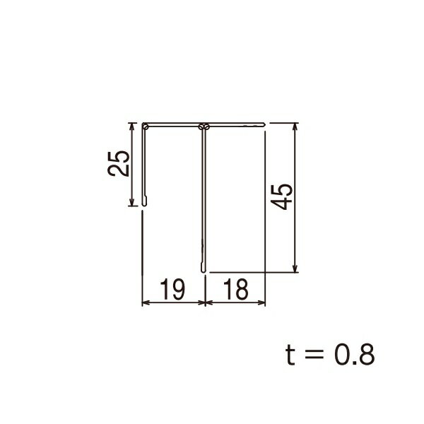 YKKAPガーデンエクステリア 汎用形材 廻り縁：J型廻り縁(ハネ付き) 45×37 長さ：3970