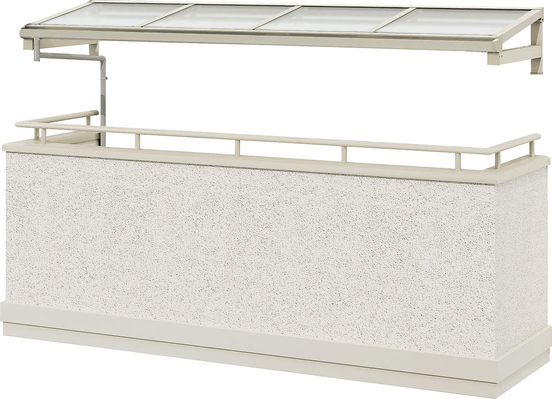 YKKAPウォールエクステリア テラス屋根 持ち出し屋根ソラリア 1500N/[フラット型][メーターモジュール]..