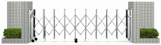 YKKAPガーデンエクステリア ゲート 伸縮ゲート レイオス5型 片開き：[幅2907mm×高1050mm]