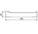 YKKAPアルミインテリア オプション:戸しゃくり付半たて枠 枠見込 140mm 片引き戸(3枚建) L=3000mm