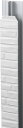 YKKAPアルミ外壁材アルカベール 深絞りシリーズ シャインウォール 専用部材 タテ連結部：S1型用同質タテ連結キャップ　400ミリ　16本入り