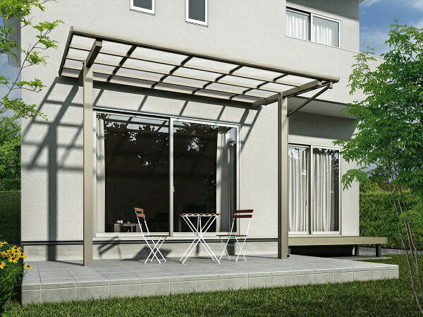 YKKAPウォールエクステリア テラス屋根 レセパ Tタイプ 積雪20cm相当(ロング柱)：奥行1999mm[幅3020mm×高3100mm]