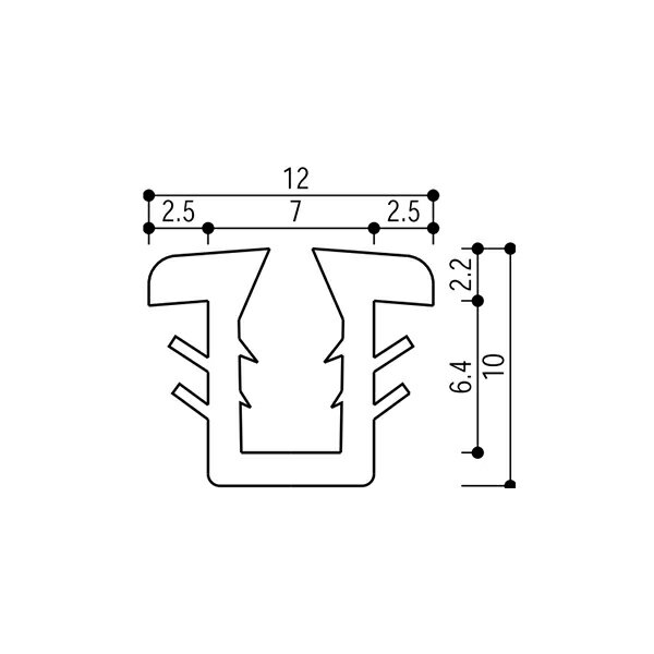 YKKAP窓サッシ 部材 ガラスビート ロール品：9mm開口・ガラス厚3mm・4mm用(K-6426)150m