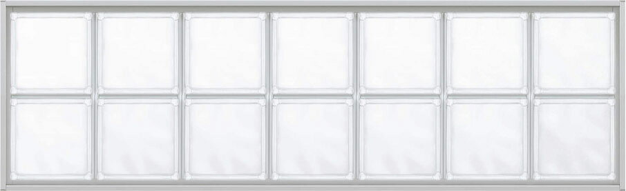 YKKAPアルミインテリア スクリーンパーティション[採光ユニット] アクリルブロックFIX(アルミ枠) 呼称幅116(幅1160mm)ブロック横7列：[幅1160mm×高412mm]【YKK】【室内インテリア】【サッシ】【パーテーション】【パーテイション】【ガラスブロック】【間仕切】【145ミ