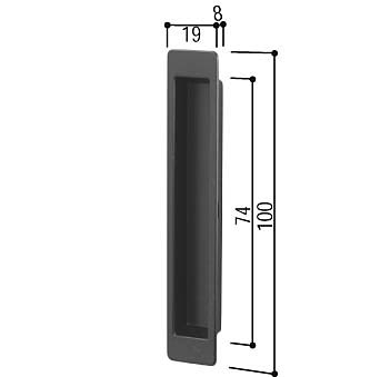網戸用引手(HH-K-37099)【YKK】【玄関引戸用網戸】【テラス戸用網戸】【4MC】【れん樹】【冴】【引き手】【持ち手】【玄関】【網戸】