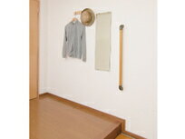 リフォーム用品 バリアフリー 玄関 ハンガー・姿見:旭硝子・村上開明堂化成 玄関・浴室兼用鏡 300×900mm