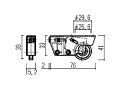 ベアリング戸車(HH-5K-18349)【YKK】【室内アルミ建具】【アルミ建具】【スクリーンパーティション】【スクリーンパーテーション】【間仕切り】