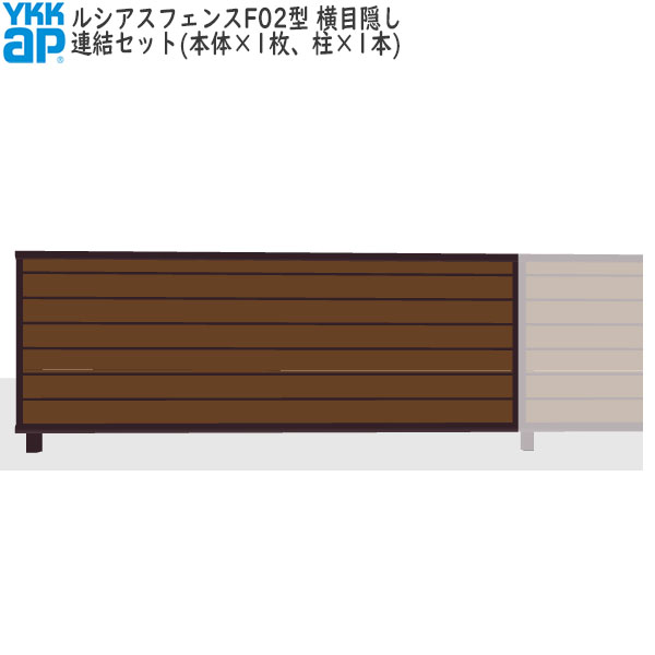 YKKAPガーデンエクステリア 形材フェンス ルシアスフェンス セット品 YM1F型：連結セット