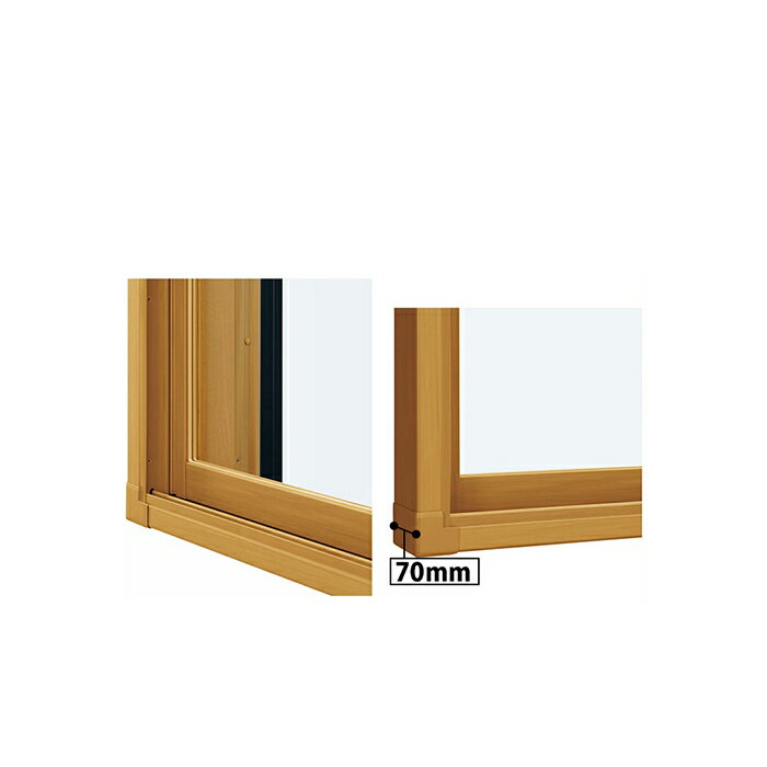 YKKAPプラマードU オプション ふかし枠 開き窓テラス用 70mm・四方：[幅801〜900mm×高1801〜1900mm]【YKK】【YKKプラマード】【窓枠】【木枠】【内窓】【二重窓】【樹脂窓】【二重サッシ】【DIY】【リフォーム】【省エネ】(4)