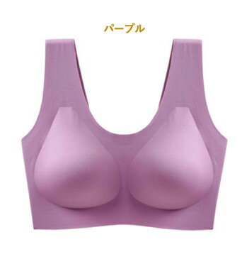 ノンワイヤーナイトブラ 夜 寝る 育乳ブラ 着心地良いシームレス ノンワイヤー フック付き 着脱楽 冷感ブラジャー レディース パッド2セット付き 取り外し可能パッド 横流れ防止春 夏 秋 単品 ブラジャー 全8色 送料無料