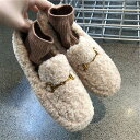 レディース シューズ ブーツ 靴 裏ボア パンプス シューズ もこもこ パンプス レディース ぺたんこ フラットソール ショートブーツ ファーブーツ スノーブー...