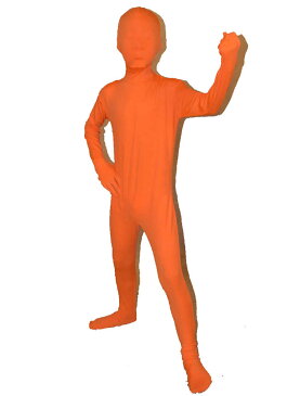 子供用全身タイツ オレンジ おもしろい 服人気者 なりきり zentaiアイテム(着脱簡単)フロントジッパー 忘年会 クリスマス会 パーティー パーティーグッズ ハロウィン