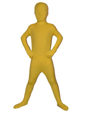 子供用全身タイツ イエロー おもしろい 服人気者 なりきり zentaiアイテム(着脱簡単)フロントジッパー 忘年会 クリスマス会 パーティー パーティーグッズ ハロウィン