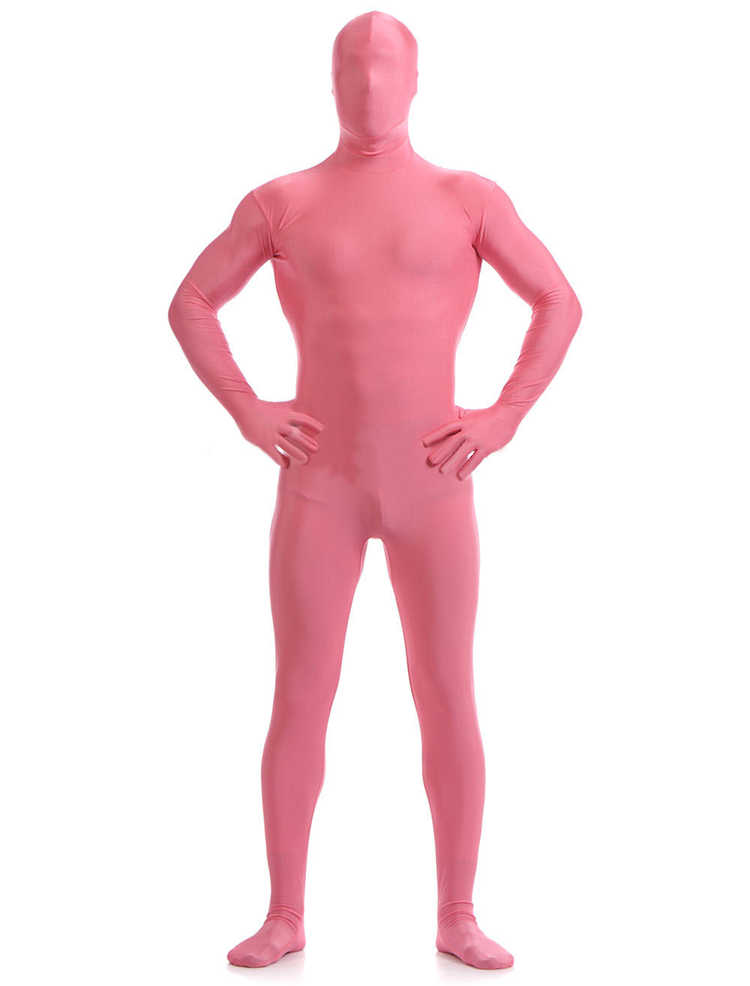 全身タイツおもしろい 服 ピンク 人気者 なりきり 大人用 zentaiアイテム(着脱簡単)フロントジッパー 忘年会 クリス…