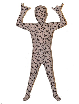 子供用全身タイツ ホワイト おもしろい 服人気者 なりきり zentaiアイテム(着脱簡単)フロントジッパー 忘年会 クリスマス会 パーティー パーティーグッズ ハロウィン